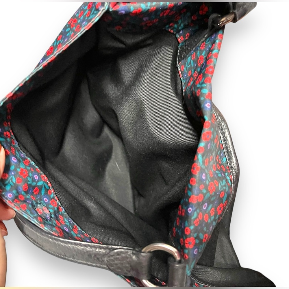 Coach Ranch Floral Print Nylon Leather Trim Shoulder Bag - Picture 3 of 8